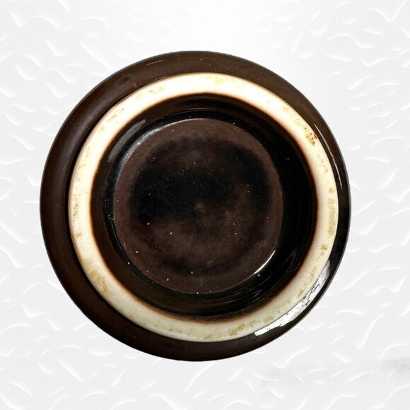 Vintage Brown Drip Glaze Porcelain Tumbler Rustic Artisan Pottery 5" Tall - Picture 6 of 6